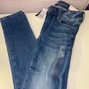 American Eagle Blue Skinny Jeans -no holes